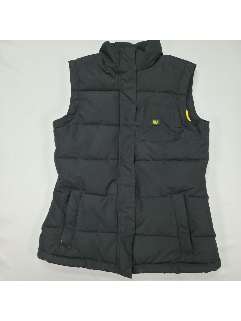 CAT Caterpillar Womens Small Puffer Vest Insulated Workwear Utility Outdoor